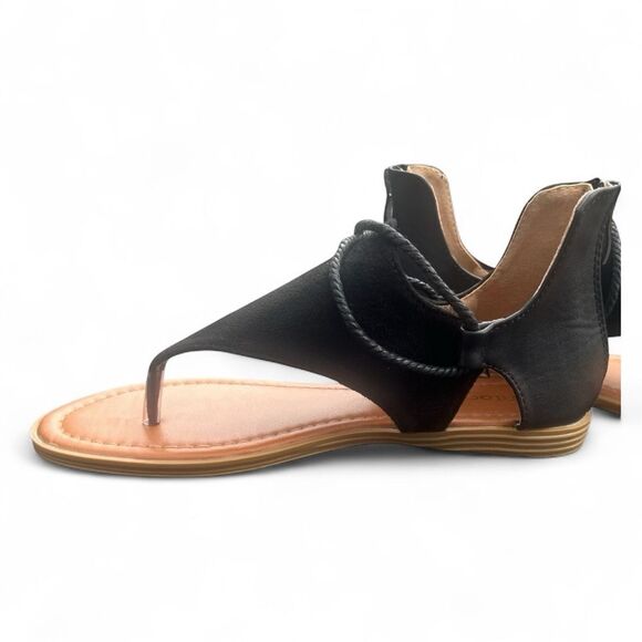 Black Gladiator Rope Sandal (7) NWOT - Picture 5 of 10